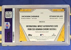 2024 Bowman Chrome Jackson Chourio Ethan Salas International Impact Gold Auto/50