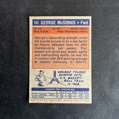 1972-73 Topps ABA 🔴⚪️🔵#183 George McGinnis RC HOF (crease) (P)