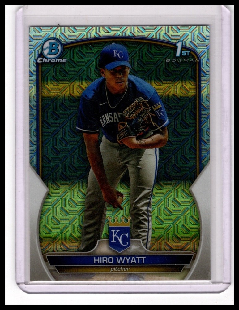 2023 Bowman Draft #BDC-80 Hiro Wyatt Chrome Mojo Refractor