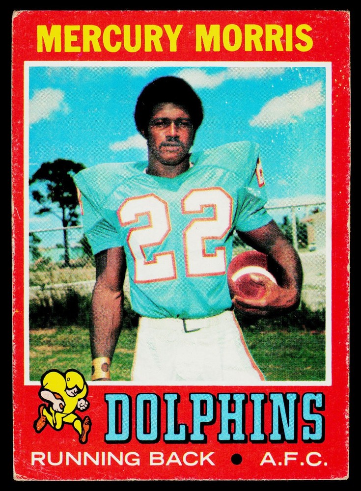 Mercury Morris, 1971 Topps, #91, Miami Dolphins, RC