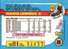 1991-92 Topps – #153 Mario Lemieux
