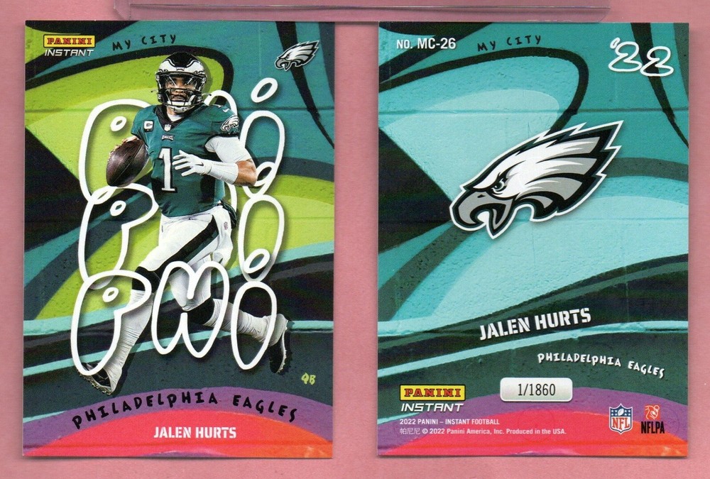 Jalen Hurts 2022 Panini Instant My City Eagles #26 Print Run 1860