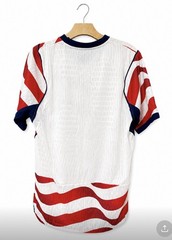 Nike USA Soccer Jersey Short Sleeve Wave Pattern Shirt White Red Navy XXL