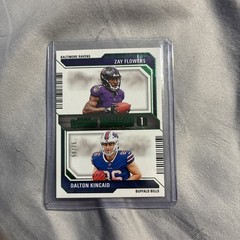Zay Flowers / Dalton Kincaid Rookie 2023 Contenders Round Numbers Green #/75