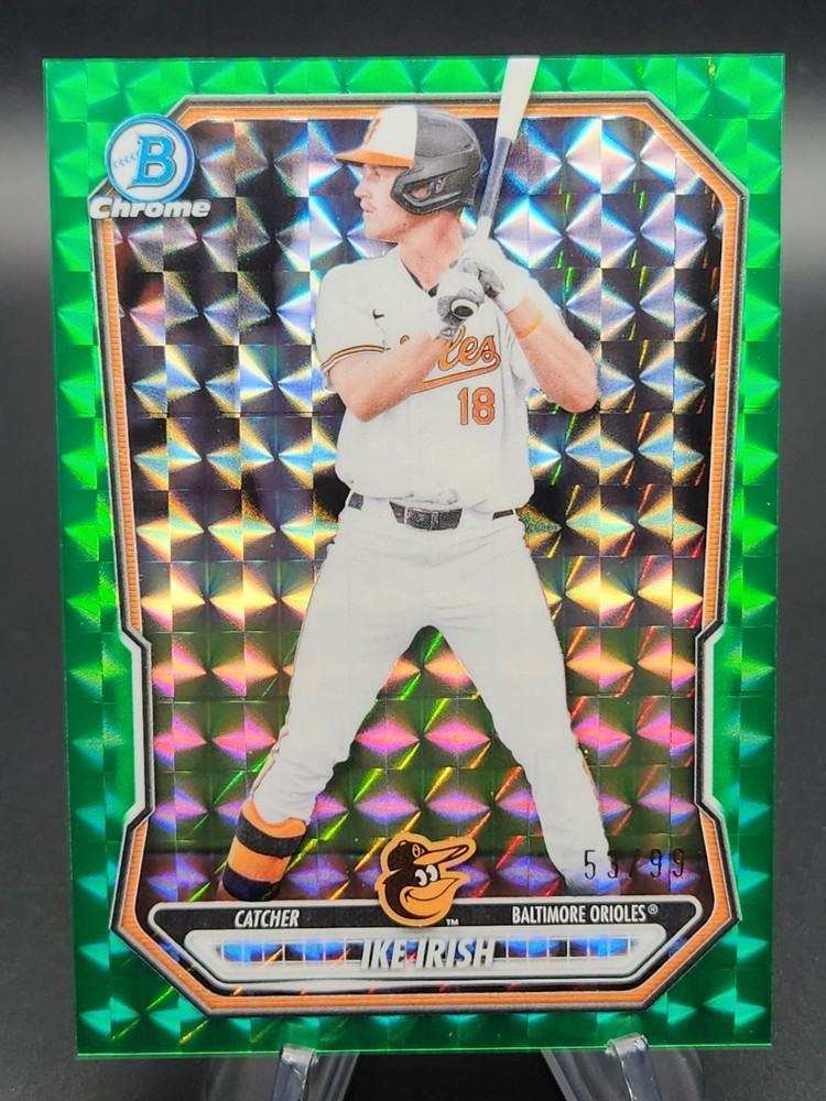Ike Irish 2026 Bowman Chrome Prospects Green Geometric 53/99