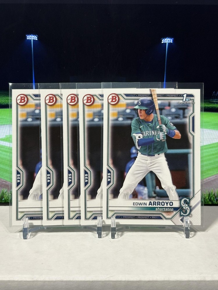 2021 Bowman Draft #BD-74 Edwin Arroyo 1st (5) Reds RC