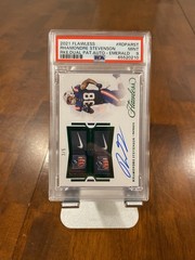 2021 Panini Flawless Dual Nike Swoosh NFL Shield Emerald 3/5 Rhamondre Stevenson