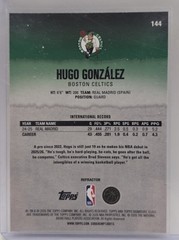 Topps 2025-26 Signature Class Hugo González RC Refractor #144 Celtics