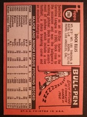 1969 TOPPS BASEBALL #286 DOCK ELLIS ROOKIE PIRATES EXCELLENT