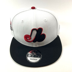 New Era Montreal Expos Exclusive White Black Red 9FIFTY Snapback Hat Cap