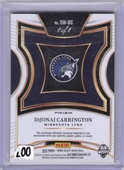 2025 Panini Select WNBA DiJonai Carrington Selective Swatches Gold Vinyl 1/1