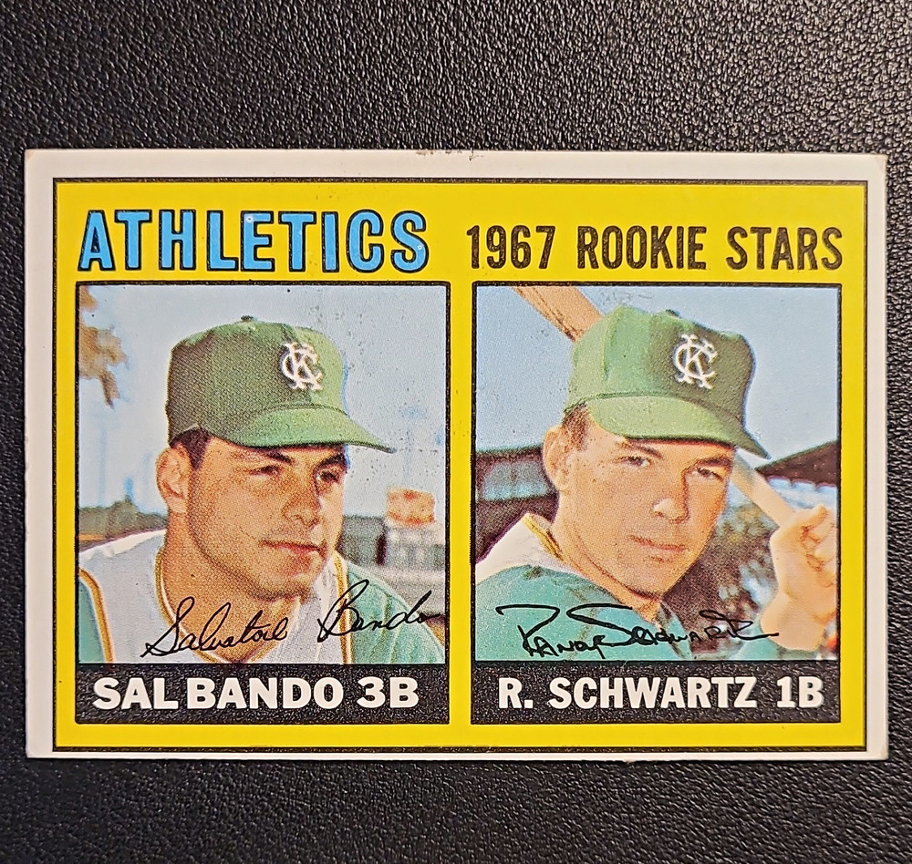 Topps 1967 #33 R.C.&rsquo;s Sal Bando and R.Schwartz VG: (Shipping 78 cents)