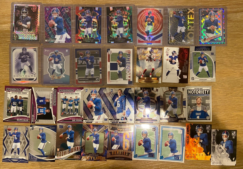Jaxson Dart RC Rookie Card Lot x31 2025 Topps Panini Inserts Parallels Giants🔥
