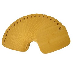 Set of 24, Bulk Mini Bamboo Cutting Boards with Hole – 8×6&Prime; 8X6&Prime;, Natural