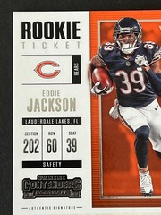 Eddie Jackson 2017 Contenders Rookie Ticket Auto