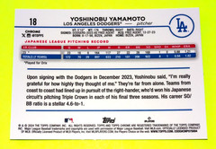 2024 Topps Chrome – Yoshinobu Yamamoto #18 X (RC)