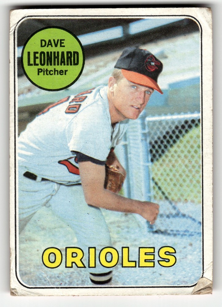 1969 Topps Dave Leonhard #228 Baltimore Orioles LOW MID GRADE FILLER