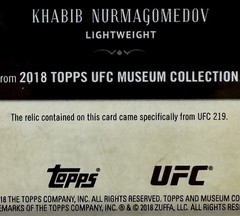 Khabib Nurmagomedov 2018 Topps UFC Museum Meaningful Moments Mat Relic 16/35 SSP
