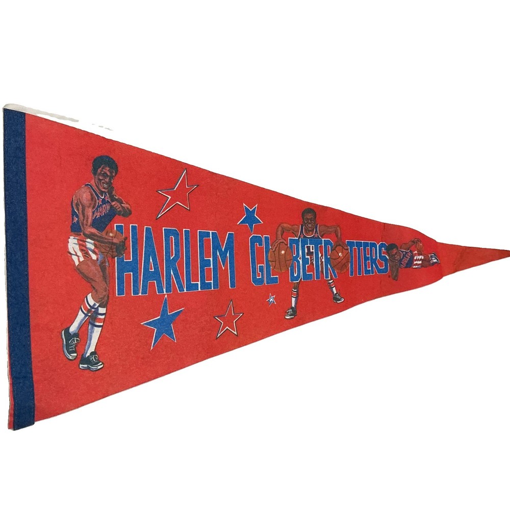 Vintage Harlem Globetrotters Pennant NBA Basketball Team Souvenir 70s 80s 30”🏀