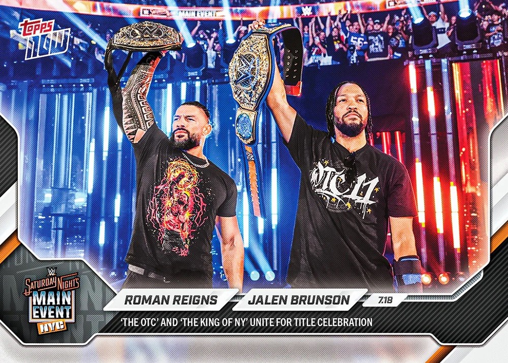 *PRE SALE* Roman Reigns / Jalen Brunson – 2026 WWE Topps NOW® – Card 73
