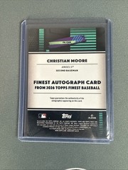 Topps Finest 2026 06/10 Christian Moore RC Auto Black Gold #FA-CME Angels