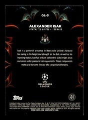 2023-24 Topps Chrome Alexander Isak SSP (1:2,880=~/25) Golazo Orange Lava #GL-3