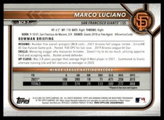 2022 Bowman #BCP-7 Marco Luciano Chrome Prospects Mojo Refractor
