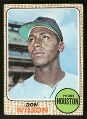 1968 Topps Baseball Card #77 Don Wilson Houston Astros