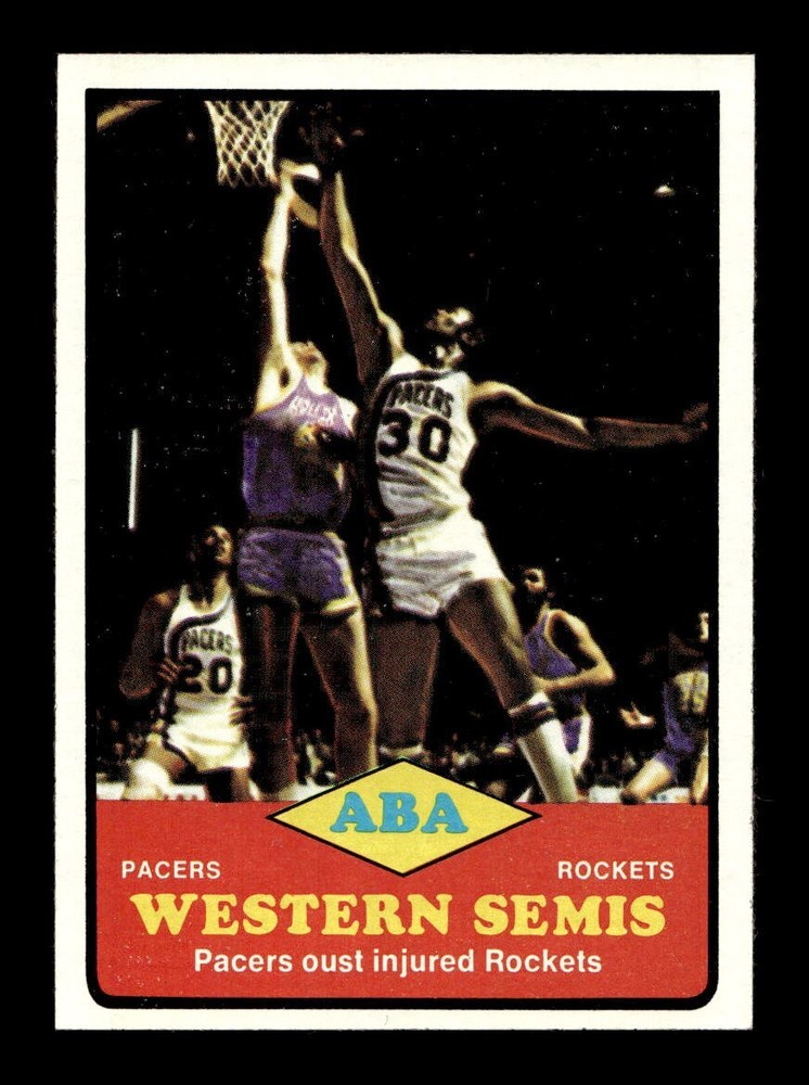 1973 74 Topps #202 ABA Western Semis Pacers / Rockets NEAR MINT *8m