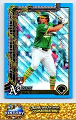 2025 Topps Holiday #H40 Nick Kurtz Blue Metallic Glitter Holiday Rookie