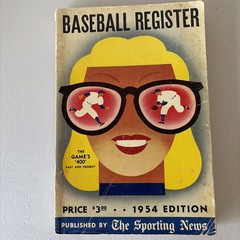 Vintage 1954 & 1955 Baseball Registers Sporting News Mantle Aaron Mays Lot
