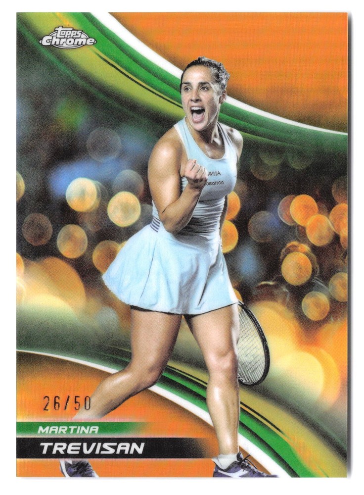 2025 Topps Chrome Tennis – Martina Trevisan #151 Gold Refractor /50
