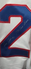 BUZZ SCHNEIDER 1980 GOLD MEDAL INSCRIBED Team USA Hit Parade Jersey Verified Sig
