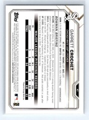 2021 Bowman Garrett Crochet #47 Chicago White Sox RC Sky Blue Border /499