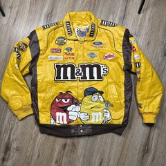 Nascar Jacket Mens L Yellow M&M Elliot Sadler JH Design Jeff Hamilton Chase