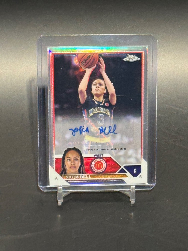 2023 Topps Chrome McDonald&rsquo;s #CA-SB Sofia Bell Rookie Refractor Auto Oregon