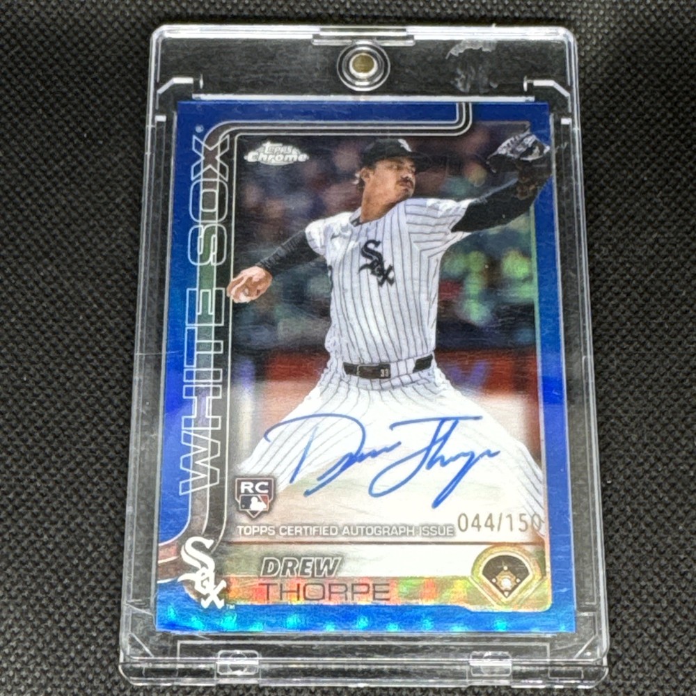 2025 Topps Chrome – Rookie Autograph Drew Thorpe Blue Refractor /150