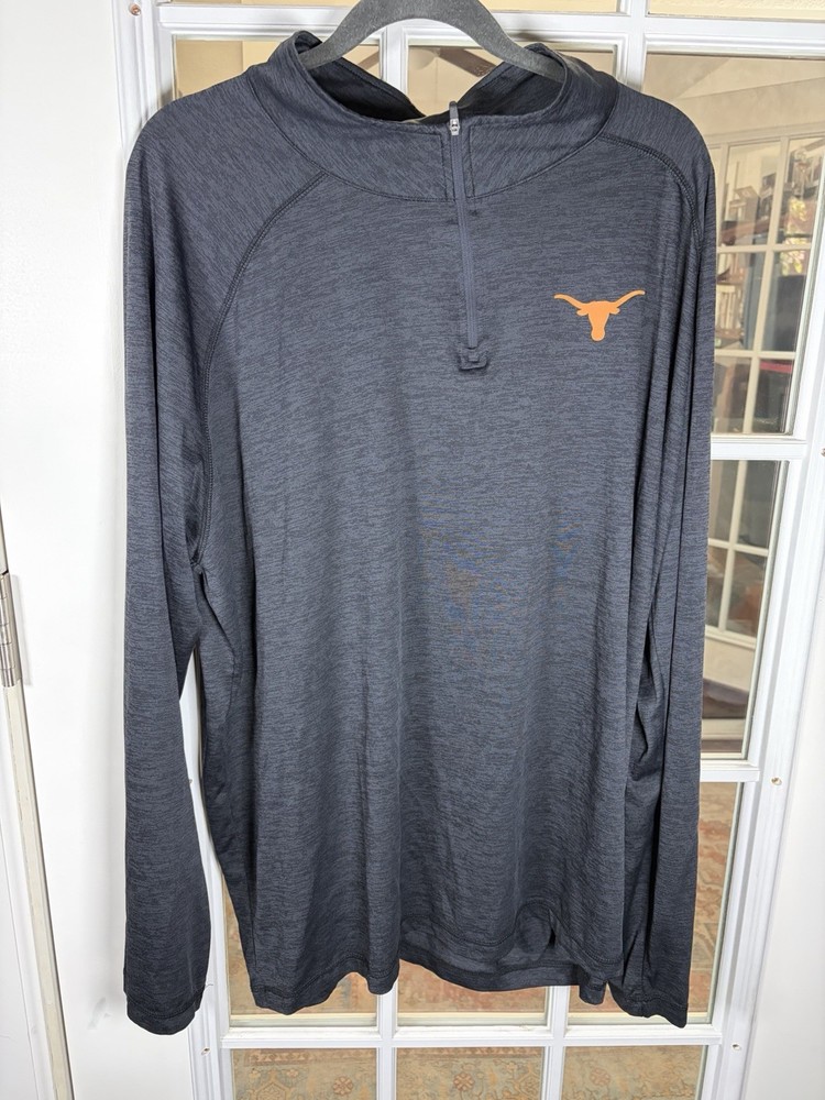 Fanatics Texas Longhorns Quarter Zip Gray Performance Lightweight Pullover 4XL