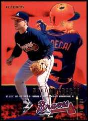 Mike Mordecai Atlanta Braves 1995 Fleer U-92 Baseball Infield MLB Card