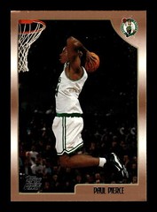 1998-99 Topps #135 Paul Pierce NBA HOF Rookie Card RC Boston Celtics Dunking
