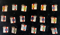 Rare Official Olympic Participation Medal and pins in Box Moscow 1980