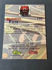 1994 Classic NFL Draft Marshall Faulk #102 FOOTBALL San Diego STATE Cartoon