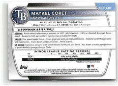 2025 Bowman Chrome #BCP-240 Maykel Coret True Purple #/250
