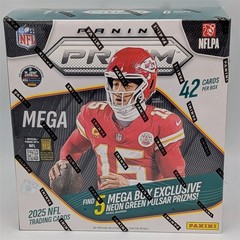Factory Sealed Mega Box 2025 Panini Prizm NFL Football Cards