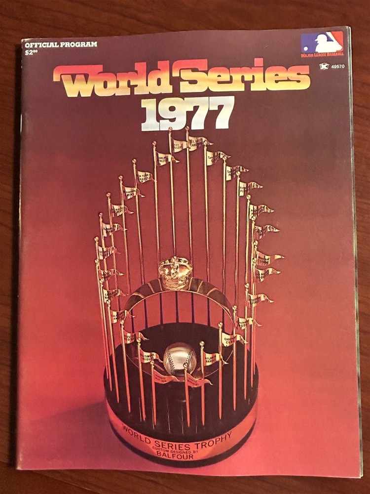 1977 NEW YORK Yankees LOS ANGELES Dodger WORLD SERIES Prog Reggie Jackson MUNSON