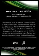 2025 Topps Chrome Tennis Martina Trevisan Prism Refractor #151