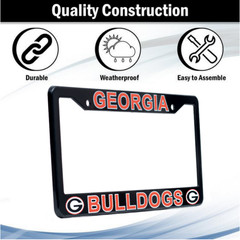 Georgia Bulldogs UGA License Plate Frame Cover – Black – EliteAuto3K