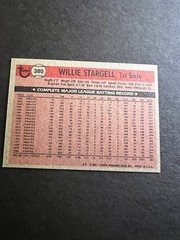 1981 Topps – Willie Stargell #380 PIRATES – HOF -EX (inexpensive filler)