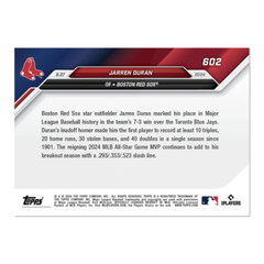 Jarren Duran 10/20/30/40 – 2024 MLB TOPPS NOW Card 602 Presale