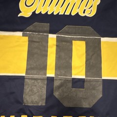 Nike Boca Juniors Soccer Jersey Diego Maradona #10 Quilmes Blue/Yellow XL as is